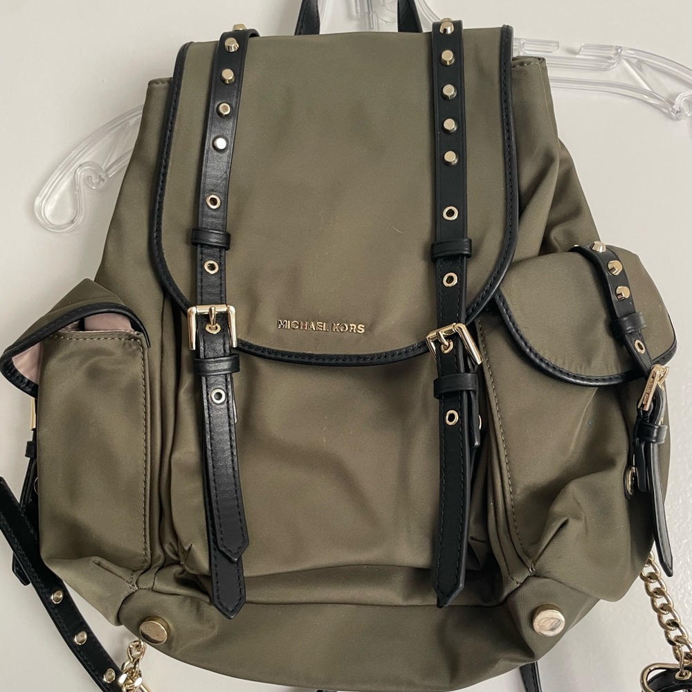 MK Green Camo Backpack